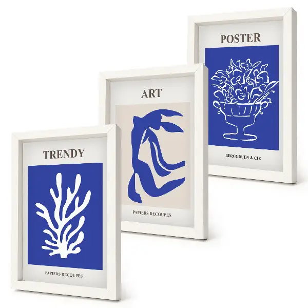 Photo frame wall gallery set with Henri Matisse abstract art posters