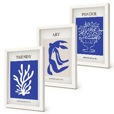 Photo frame wall gallery set with Henri Matisse abstract art posters