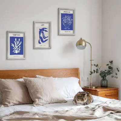 Photo frame wall gallery set with Henri Matisse abstract art posters