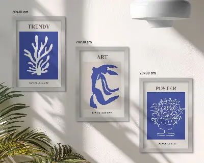 Photo frame wall gallery set with Henri Matisse abstract art posters