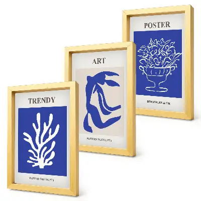 Photo frame wall gallery set with Henri Matisse abstract art posters