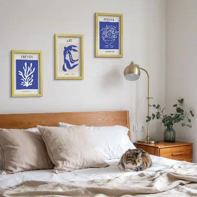 Photo frame wall gallery set with Henri Matisse abstract art posters