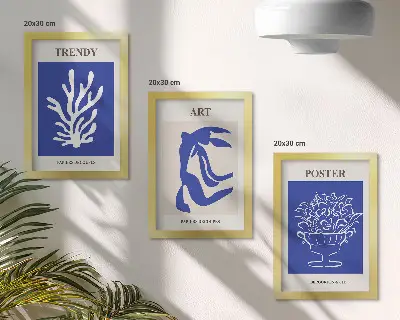 Photo frame wall gallery set with Henri Matisse abstract art posters
