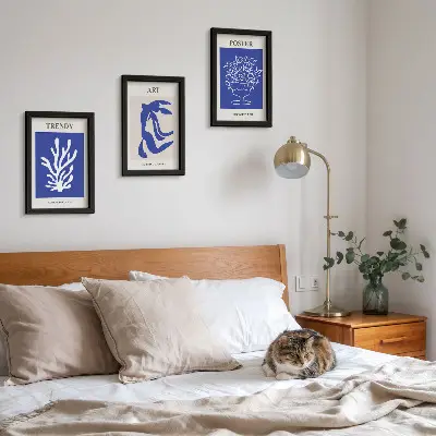 Photo frame wall gallery set with Henri Matisse abstract art posters