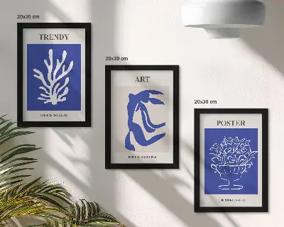 Photo frame wall gallery set with Henri Matisse abstract art posters
