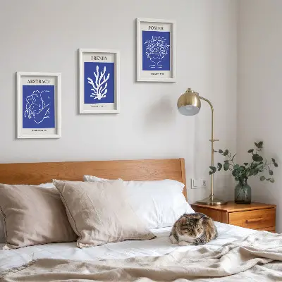 3-piece wall art set stylish blue Henri Matisse posters