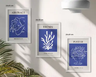 3-piece wall art set stylish blue Henri Matisse posters