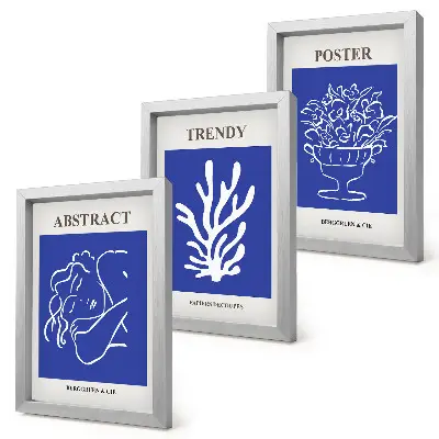 3-piece wall art set stylish blue Henri Matisse posters