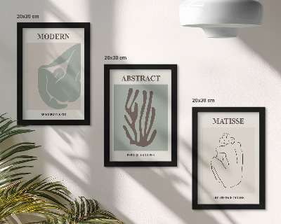 Photo frame wall Stylish paintings with abstract motifs by Henri Matisse