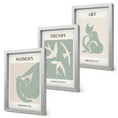 3-piece wall art set featuring Henri Matisse abstract figures in subdued colors