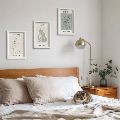 Photo frame wall Posters in shades of beige and green by Henri Matisse