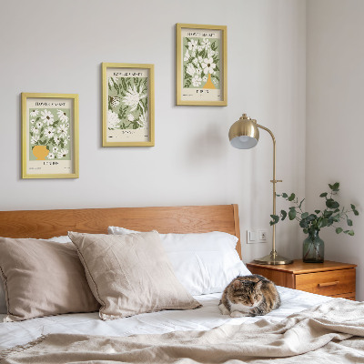 Photo frame wall Floral poster designs London Tokyo Dublin