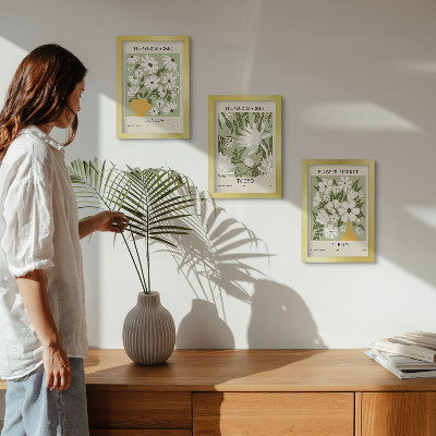 Photo frame wall Floral poster designs London Tokyo Dublin