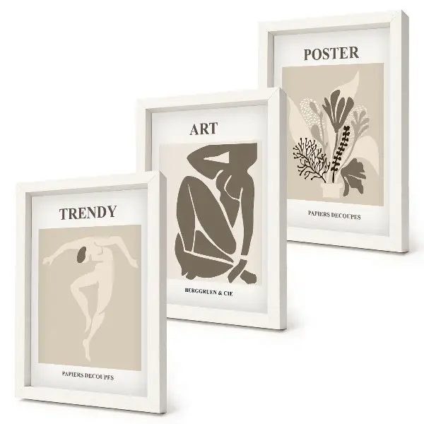 Human Figures with Plants by Henri Matisse framed triptych