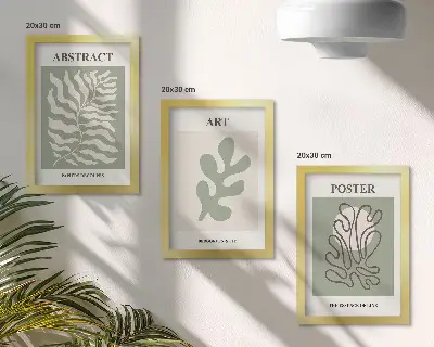 Photo frame wall with floral patterns posters by Henri Matisse