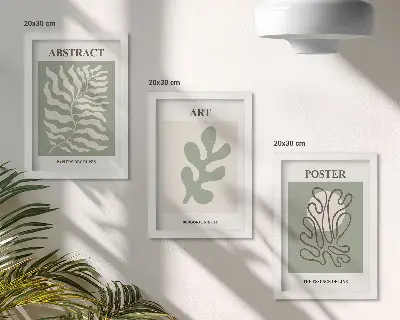 Photo frame wall with floral patterns posters by Henri Matisse