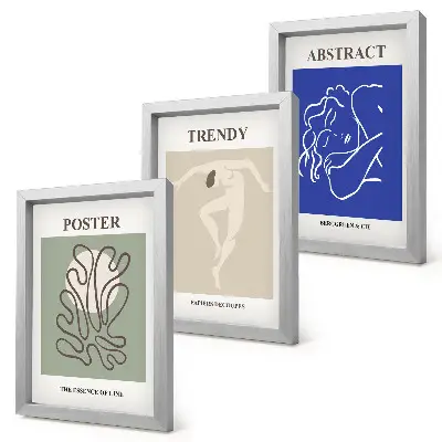 Henri Matisse pastel illustrations framed triptych