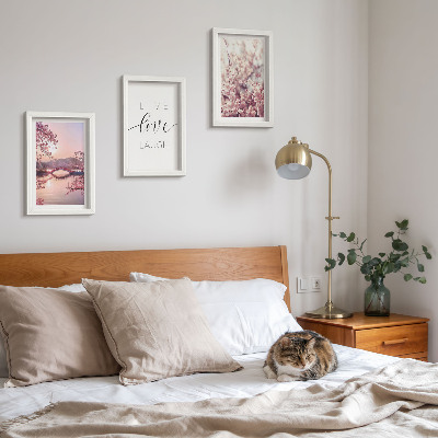Photo frame wall Floral motifs with a bridge and an inscription