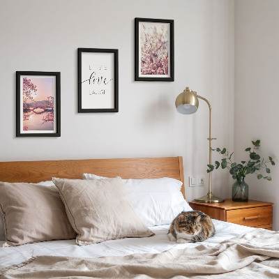 Photo frame wall Floral motifs with a bridge and an inscription