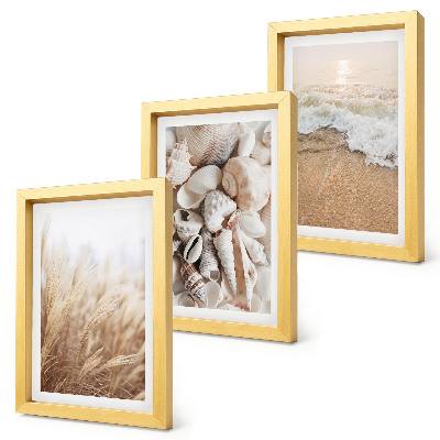 Photo frame wall Beach motifs with shells and sea waves