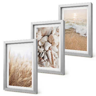Photo frame wall Beach motifs with shells and sea waves