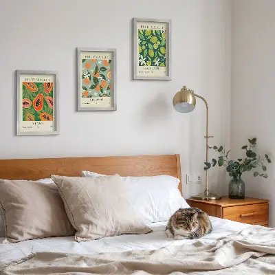 3-piece wall art set vintage fruit patterns posters