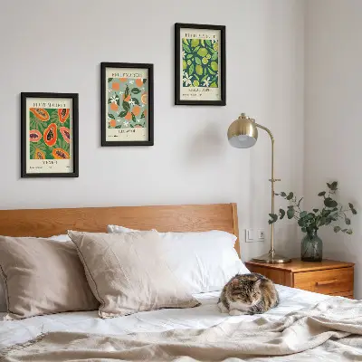 3-piece wall art set vintage fruit patterns posters