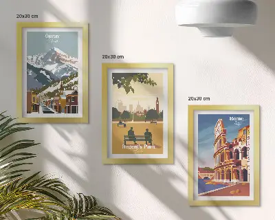 Photo frame wall featuring scenic views of Ouray Park in London and the Colosseum in Rome