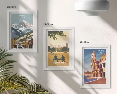 Photo frame wall featuring scenic views of Ouray Park in London and the Colosseum in Rome