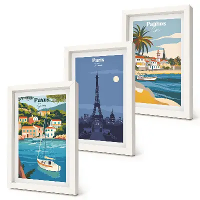 3-Piece Wall Art Set coastal city architecture views