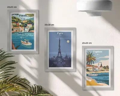 3-Piece Wall Art Set coastal city architecture views
