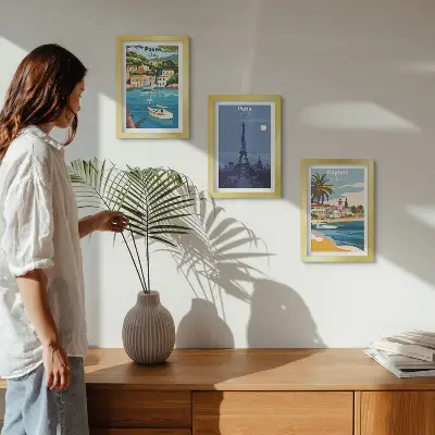 3-Piece Wall Art Set coastal city architecture views