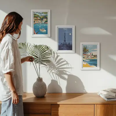 3-Piece Wall Art Set coastal city architecture views