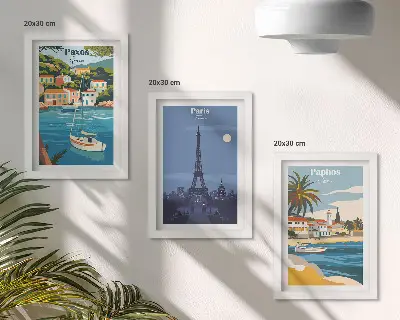 3-Piece Wall Art Set coastal city architecture views