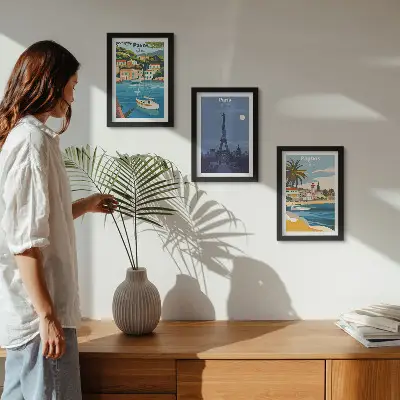 3-Piece Wall Art Set coastal city architecture views