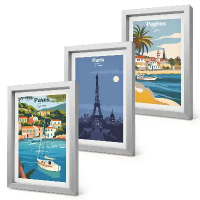 3-Piece Wall Art Set coastal city architecture views