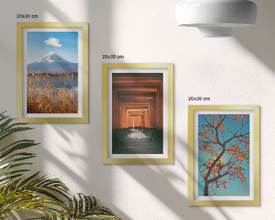 Photo frame wall Japanese landscapes, nature and architecture of Asia