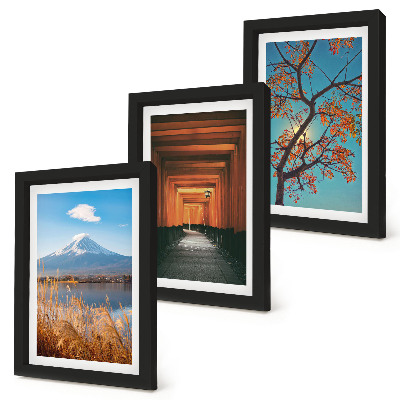 Photo frame wall Japanese landscapes, nature and architecture of Asia