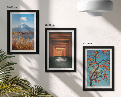Photo frame wall Japanese landscapes, nature and architecture of Asia