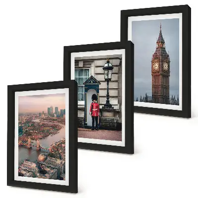 Photo frame wall Views of London with the bridge and the Big Ben guard
