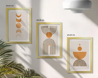 Photo frame wall Boho minimalist decorative design