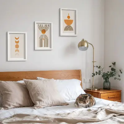 Photo frame wall Boho minimalist decorative design