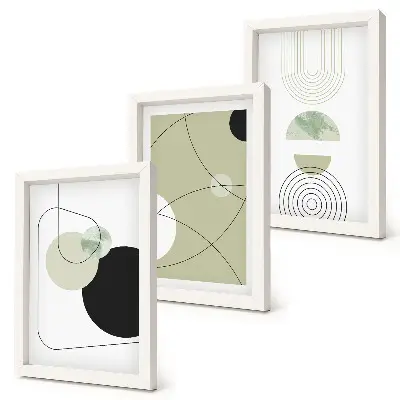 3-piece abstract wall art set featuring subdued colors