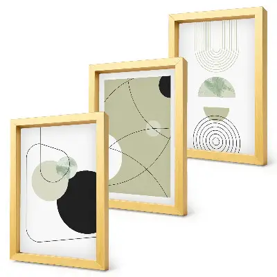 3-piece abstract wall art set featuring subdued colors