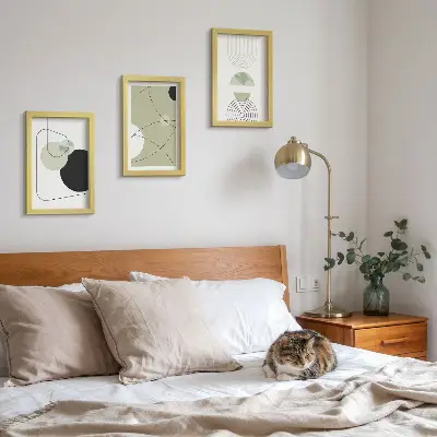3-piece abstract wall art set featuring subdued colors