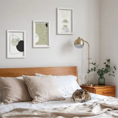 3-piece abstract wall art set featuring subdued colors