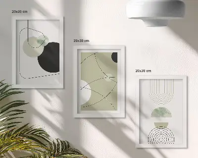 3-piece abstract wall art set featuring subdued colors