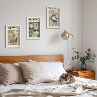 3-piece wall art set Flower markets in London, Chicago and Hong Kong