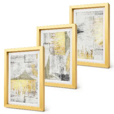 Photo frame wall with abstract minimalist fashionable painting patterns