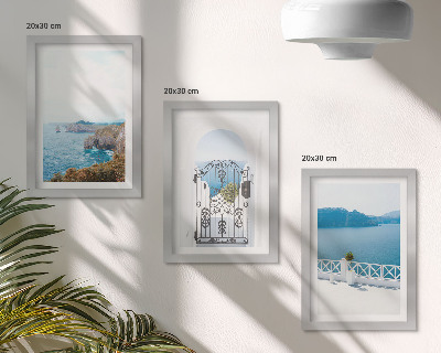 Photo frame wall Sea view with Greek architecture